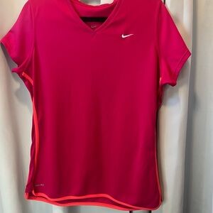 Nike Pink Fitted Short Sleeve Tee